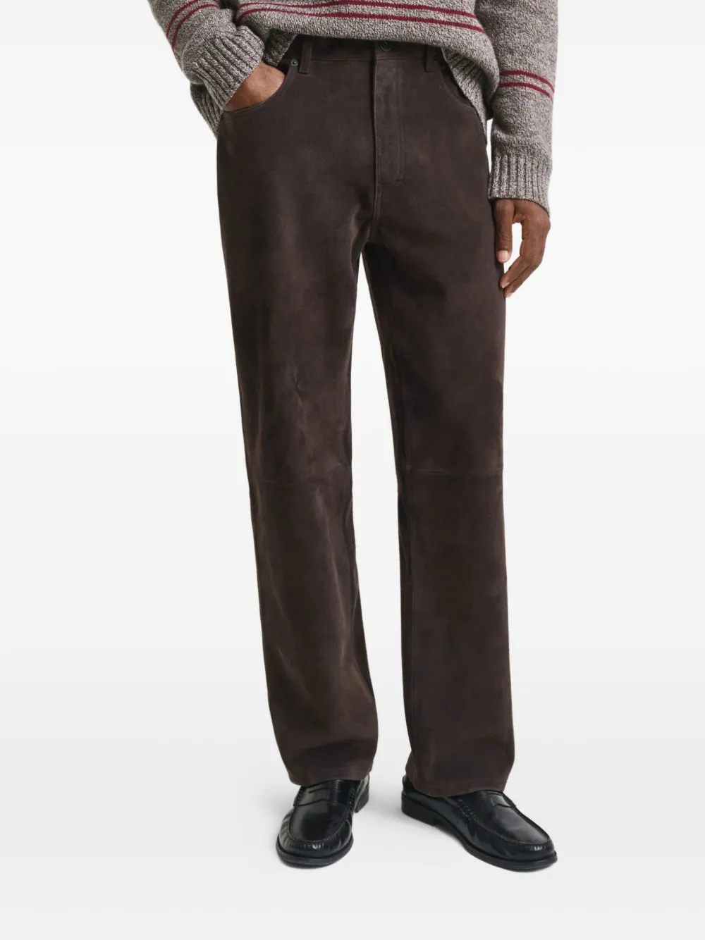 GANT 240 Mulberry Street suede trousers | Regular-Fit & Straight Leg Pants | Image 2