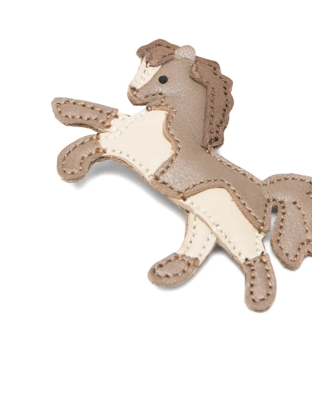 Donsje Horse-motif Leather Hair Clip In Brown