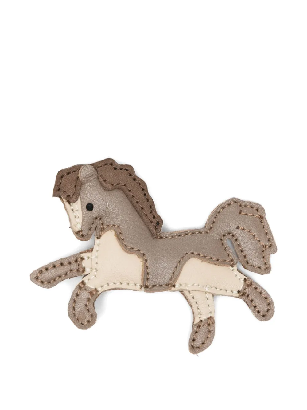 Donsje horse-motif leather hair clip | Brown | Image 1