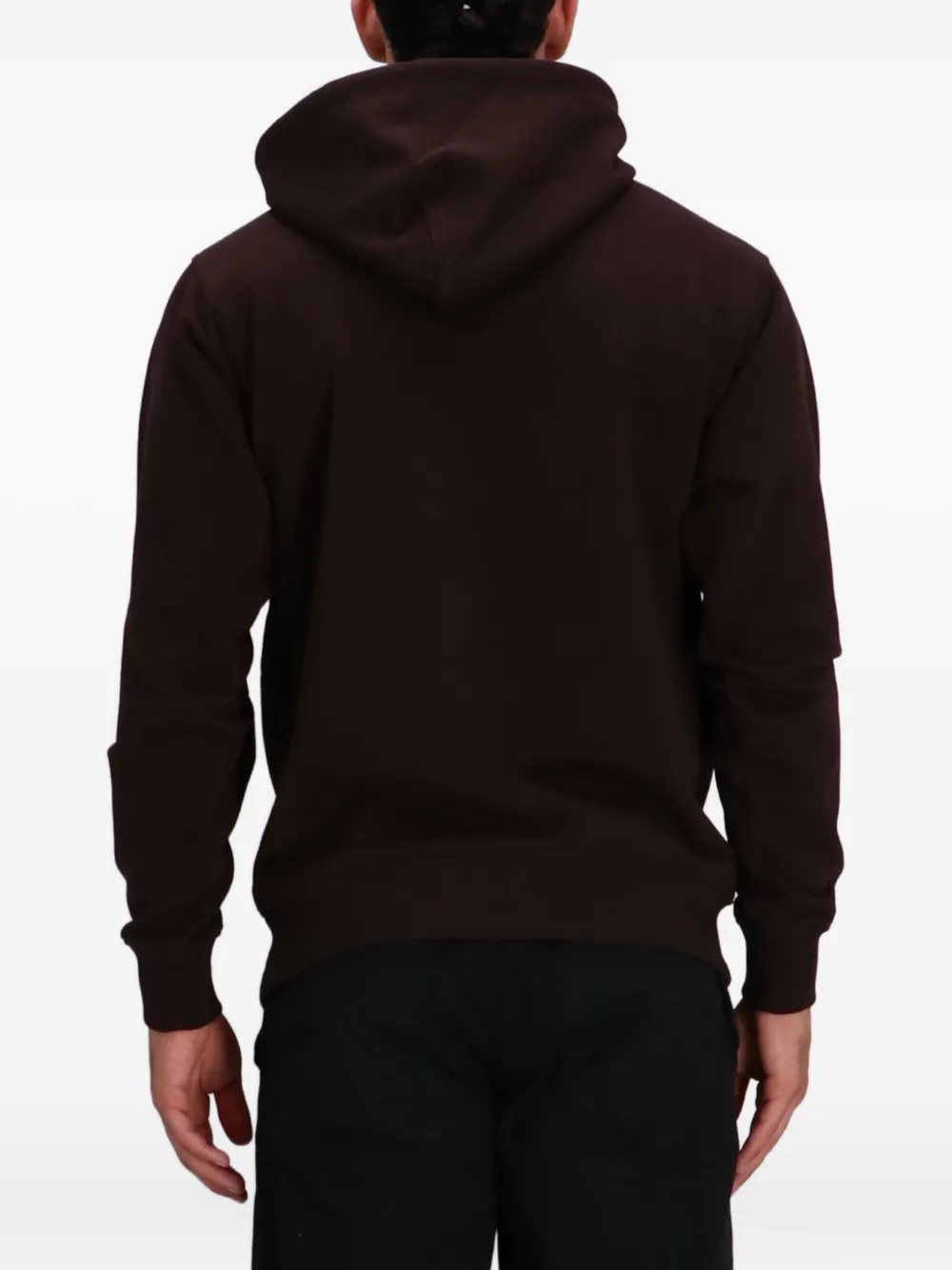 Drôle De Monsieur Logo-embroidered Hoodie In Brown