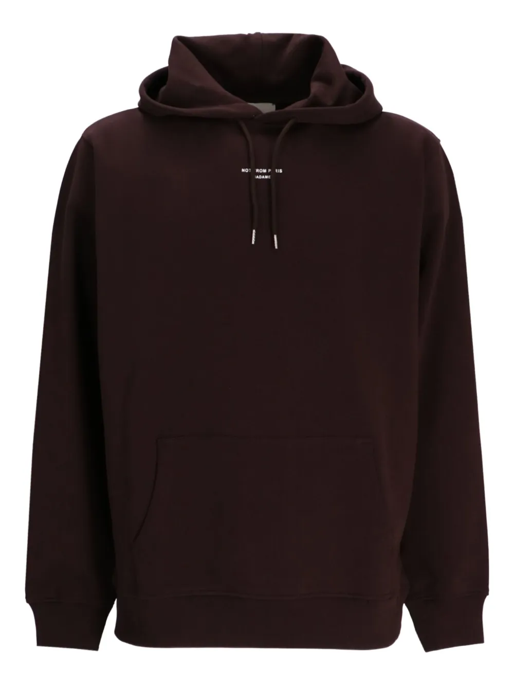 Drôle De Monsieur Logo-embroidered Hoodie In Brown