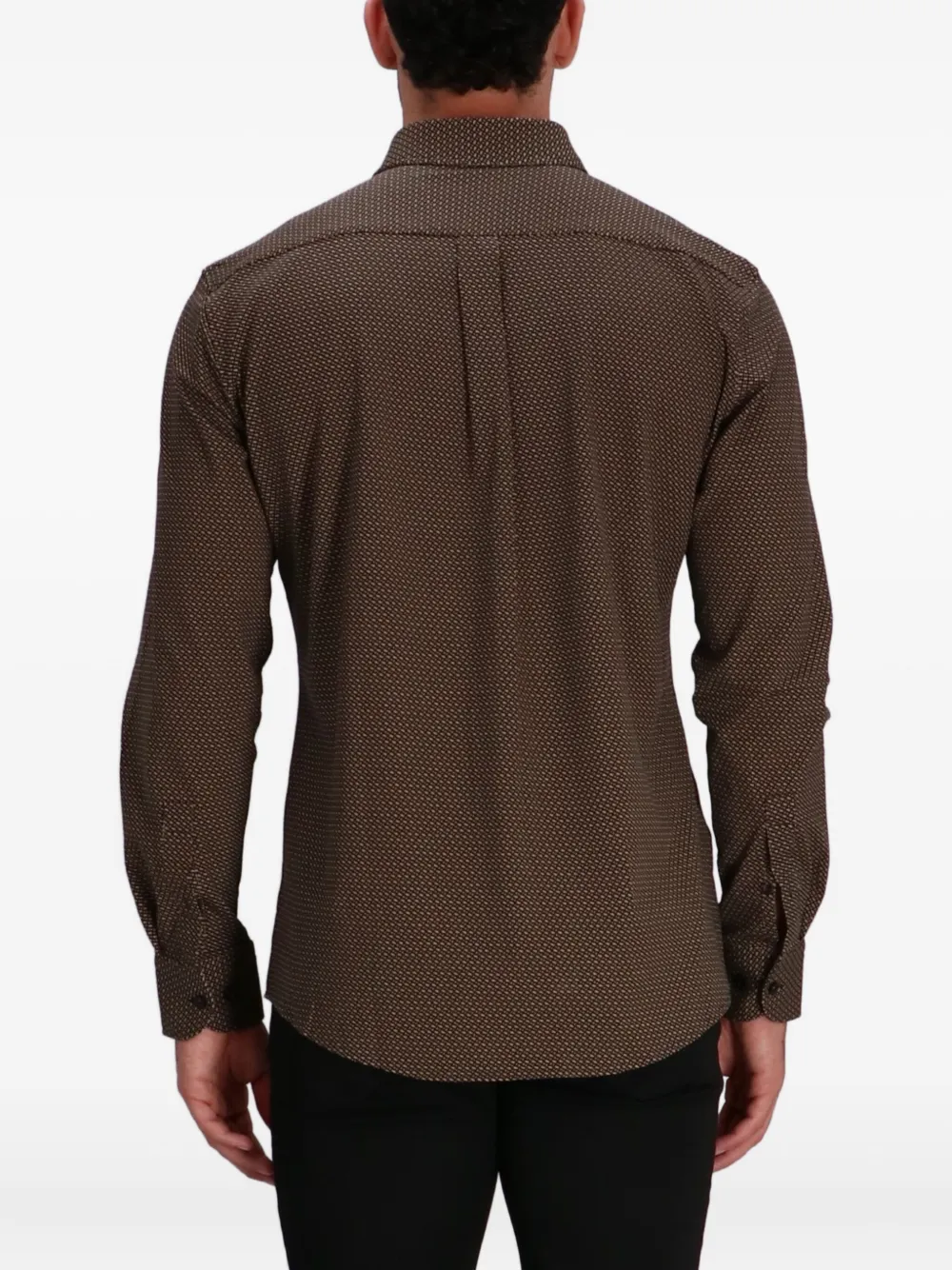 BOSS Overhemd met geometrische print Beige