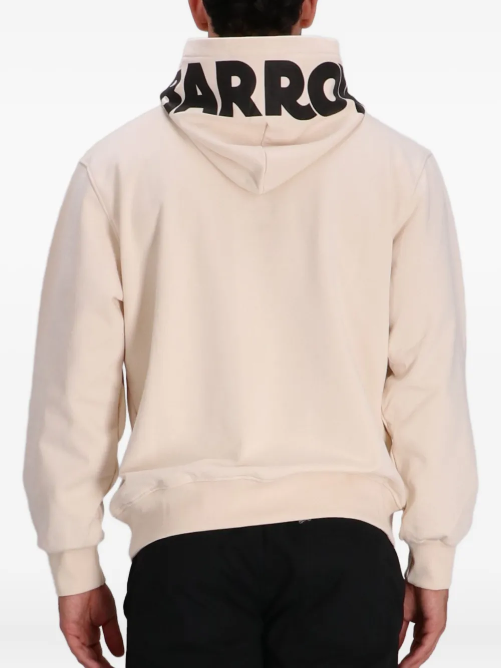 BARROW Hoodie met smiley face en logoprint Beige