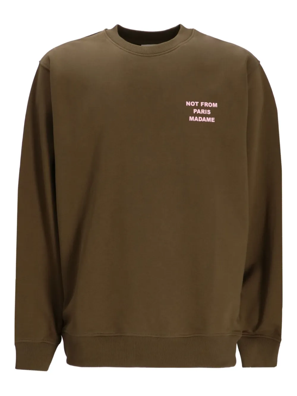 Drôle De Monsieur Embroidered Cotton Sweatshirt In Brown