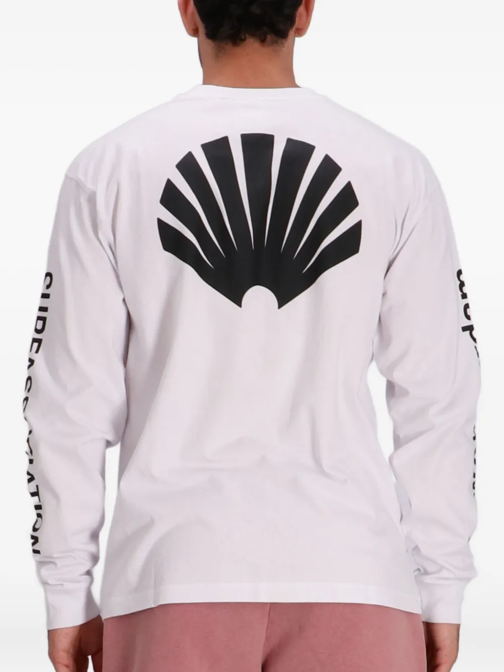 NEW AMSTERDAM T-shirt met logo en lange mouwen Wit