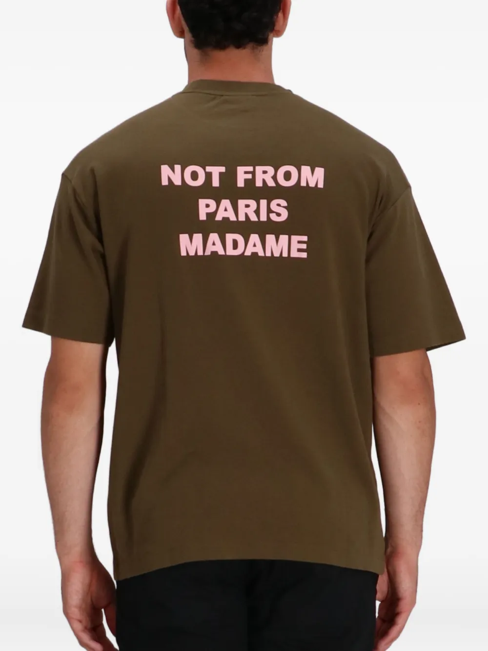 Drôle De Monsieur Graphic Print Crew Neck T-shirt In Green