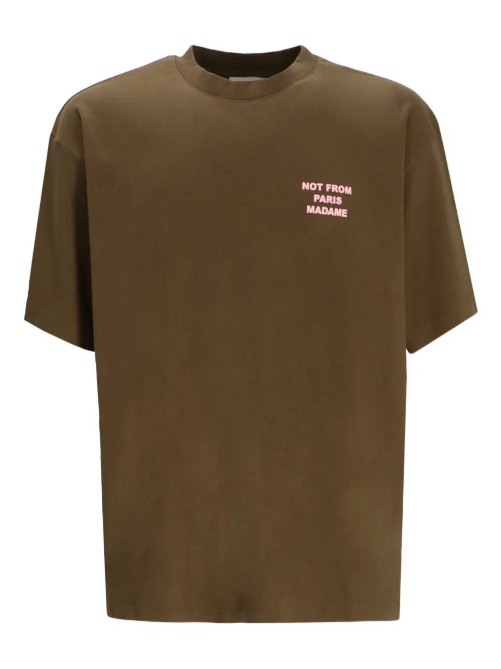 Drôle De Monsieur back-print cotton T-shirt | Green | Image 1