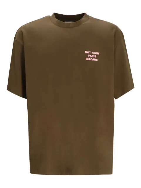 Drôle De Monsieur back-print cotton T-shirt