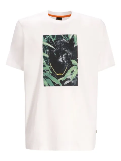 BOSS panther-print cotton T-shirt