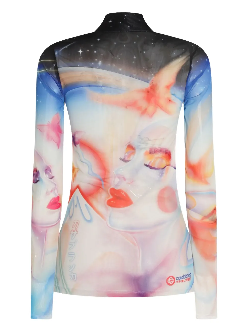 Casablanca Top met grafische print - Wit