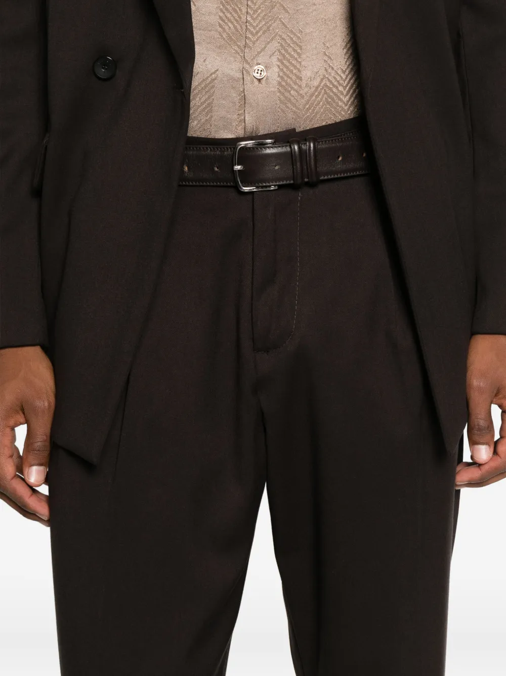 IMPERIAL Broek met detail Bruin