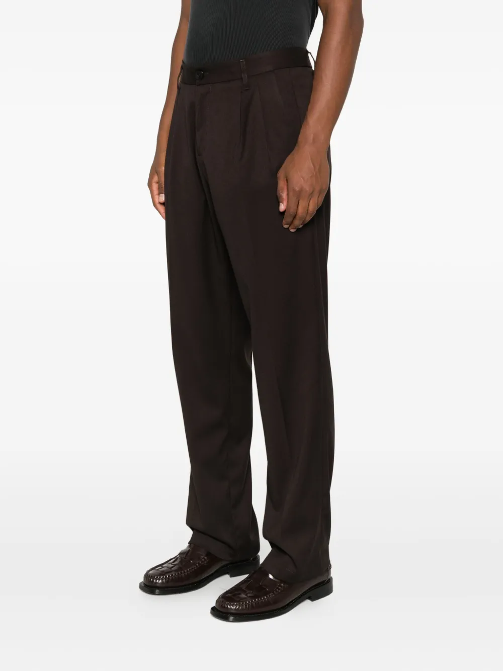 IMPERIAL Broek met detail Bruin