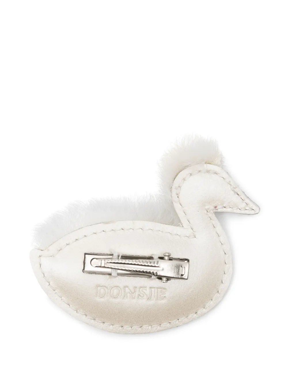 Donsje Duck-shaped Hair Clip In White