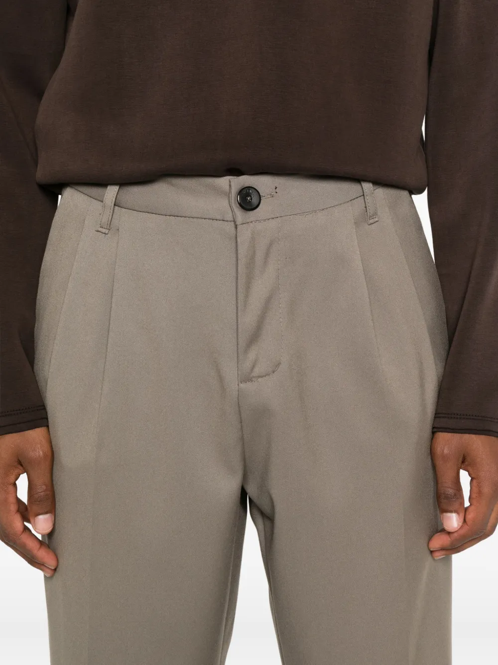 IMPERIAL Straight plooibroek Beige
