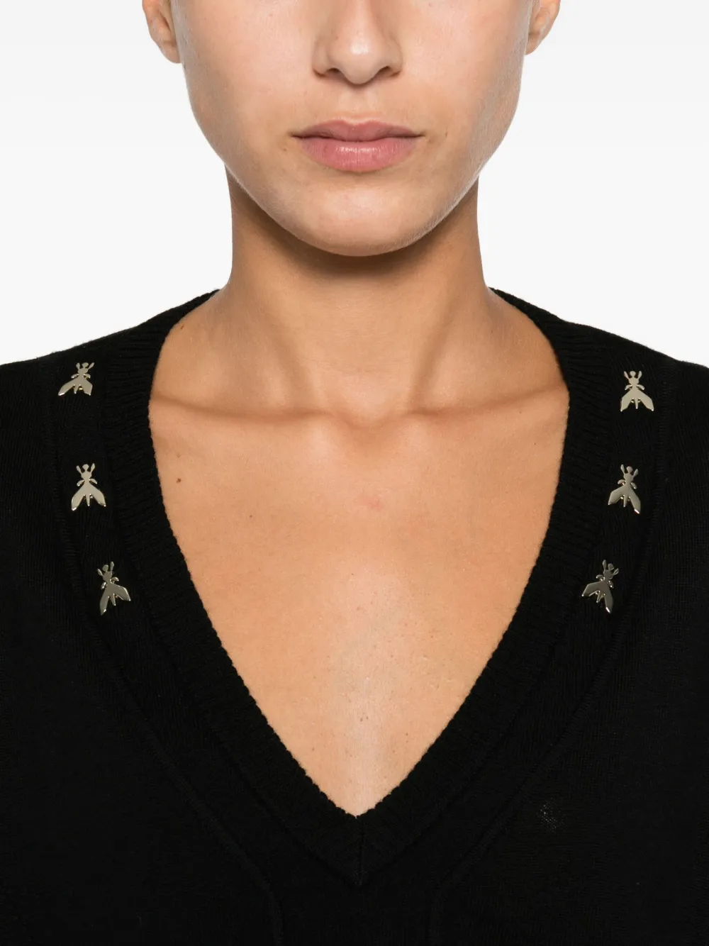 Patrizia Pepe Trui met pailletten Zwart