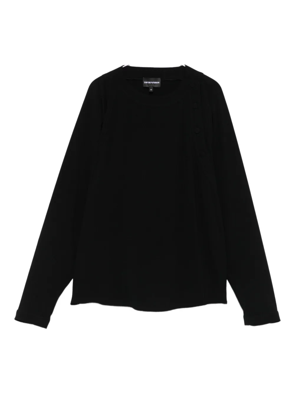 Emporio Armani long-sleeve top - ブラック Emporio Armani long-sleeve top - ブラック