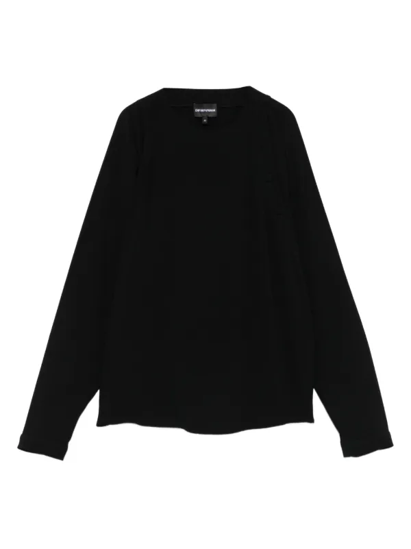 Emporio Armani Long-sleeve Top in Black