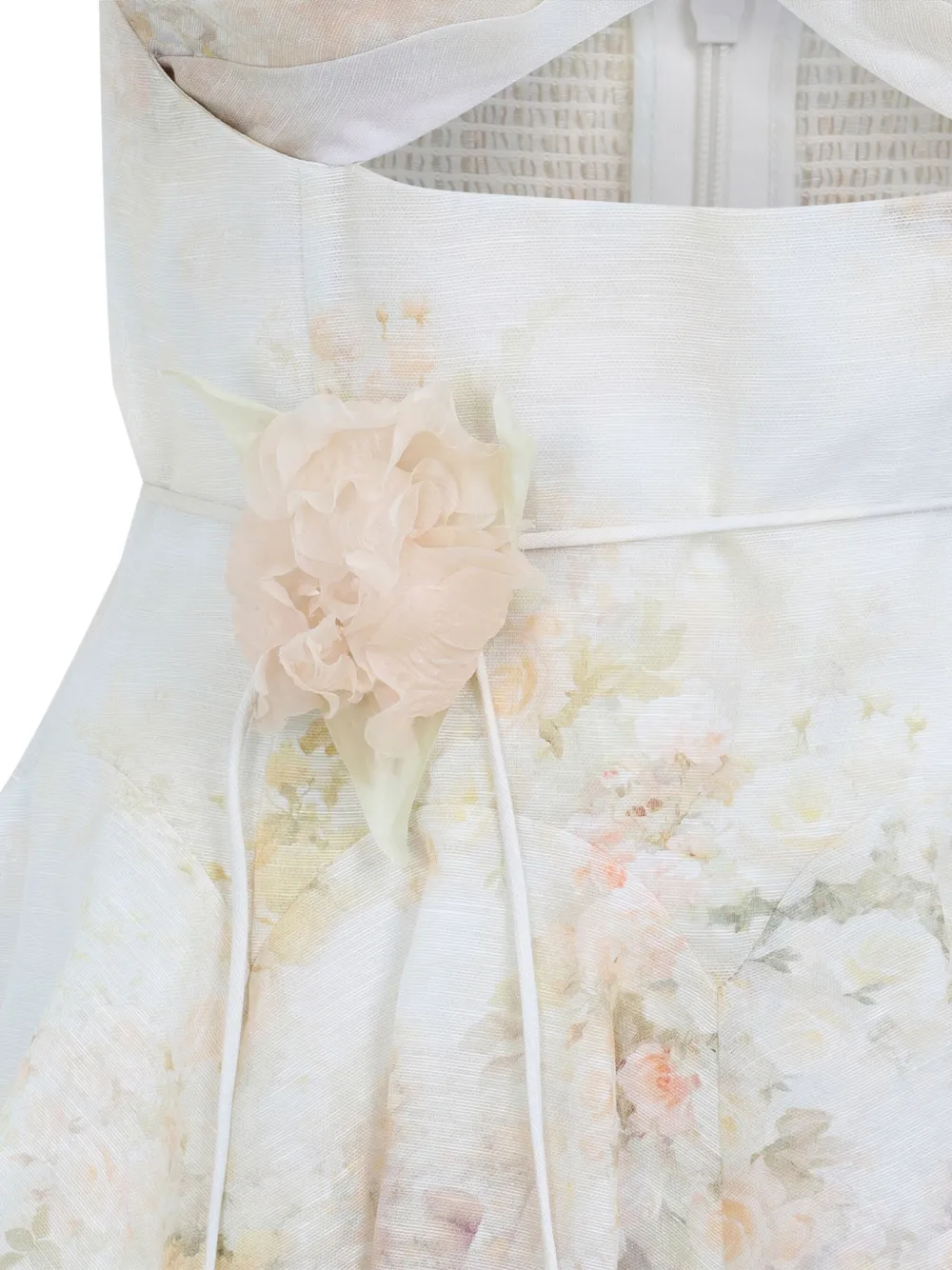 ZIMMERMANN Memento Twist mini-jurk Wit