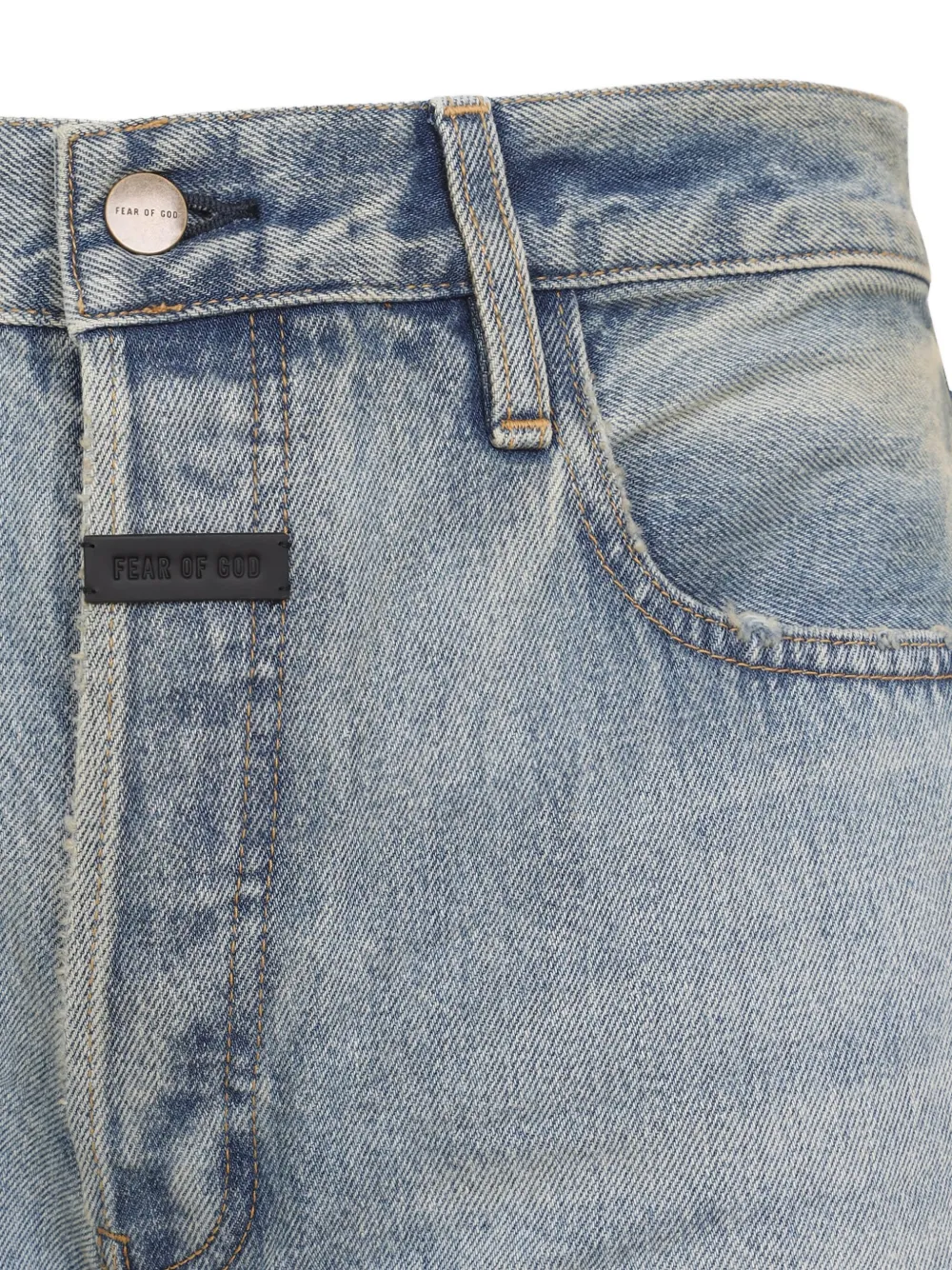 Fear Of God Gerafelde katoenen jeans Blauw