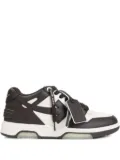 Off-White Our Of Office arrow-patch leather sneakers - Brown