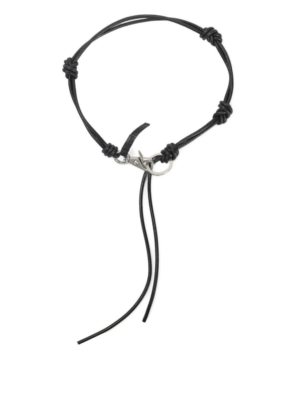 OUR LEGACY knotted leather keyring | Black | Image 1
