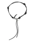 OUR LEGACY knotted leather keyring - Black