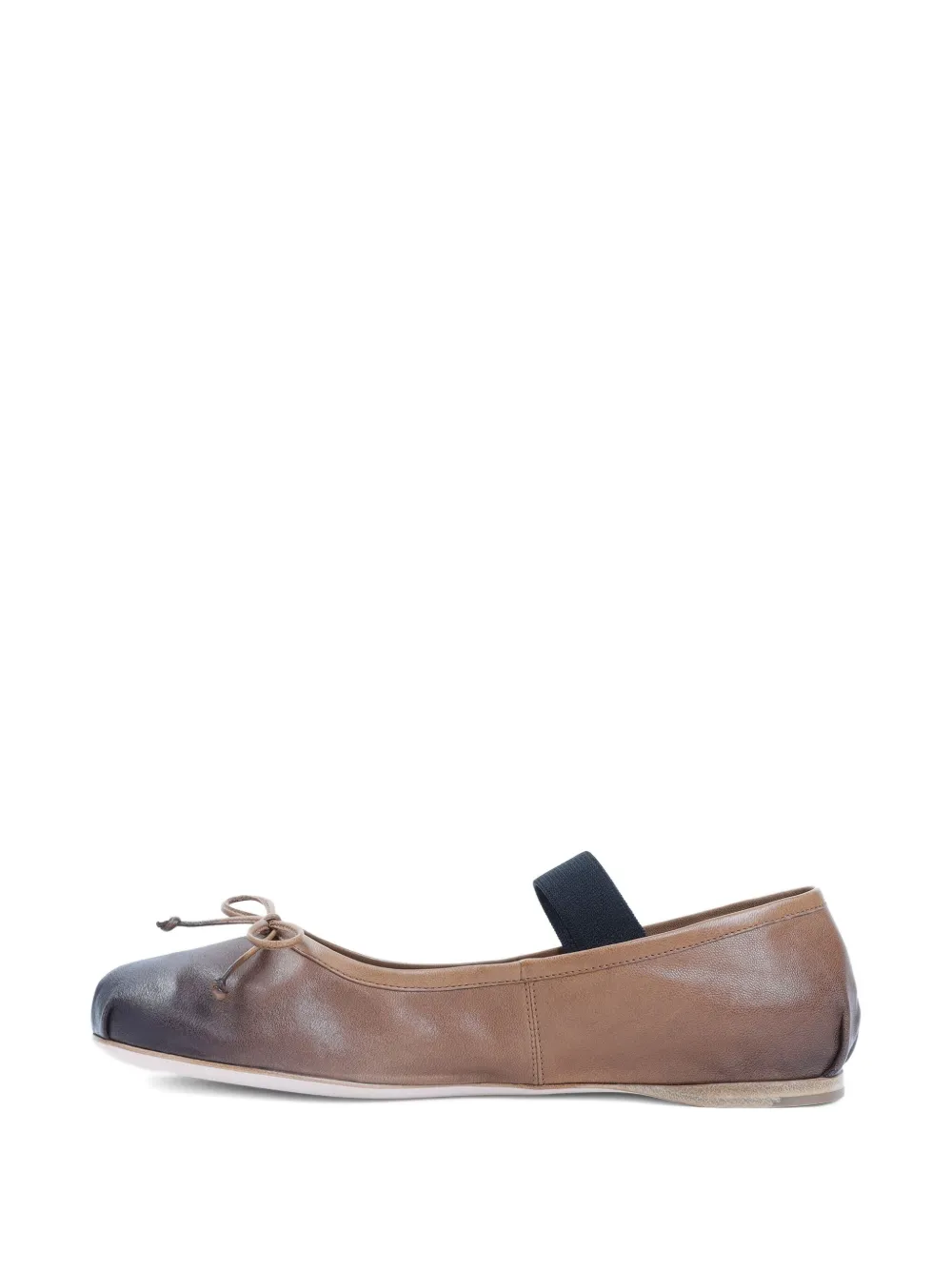 Miu Ballerina's met elastische band en strikdetail Bruin