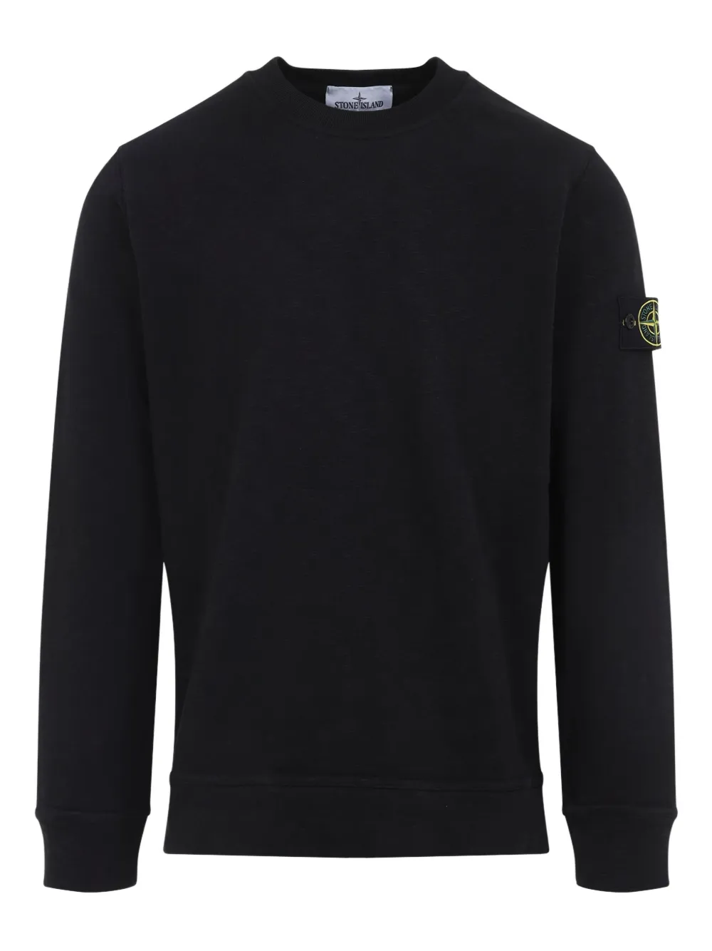 Stone Island logo-detail crew-neck sweatshirt | Black | Image 1