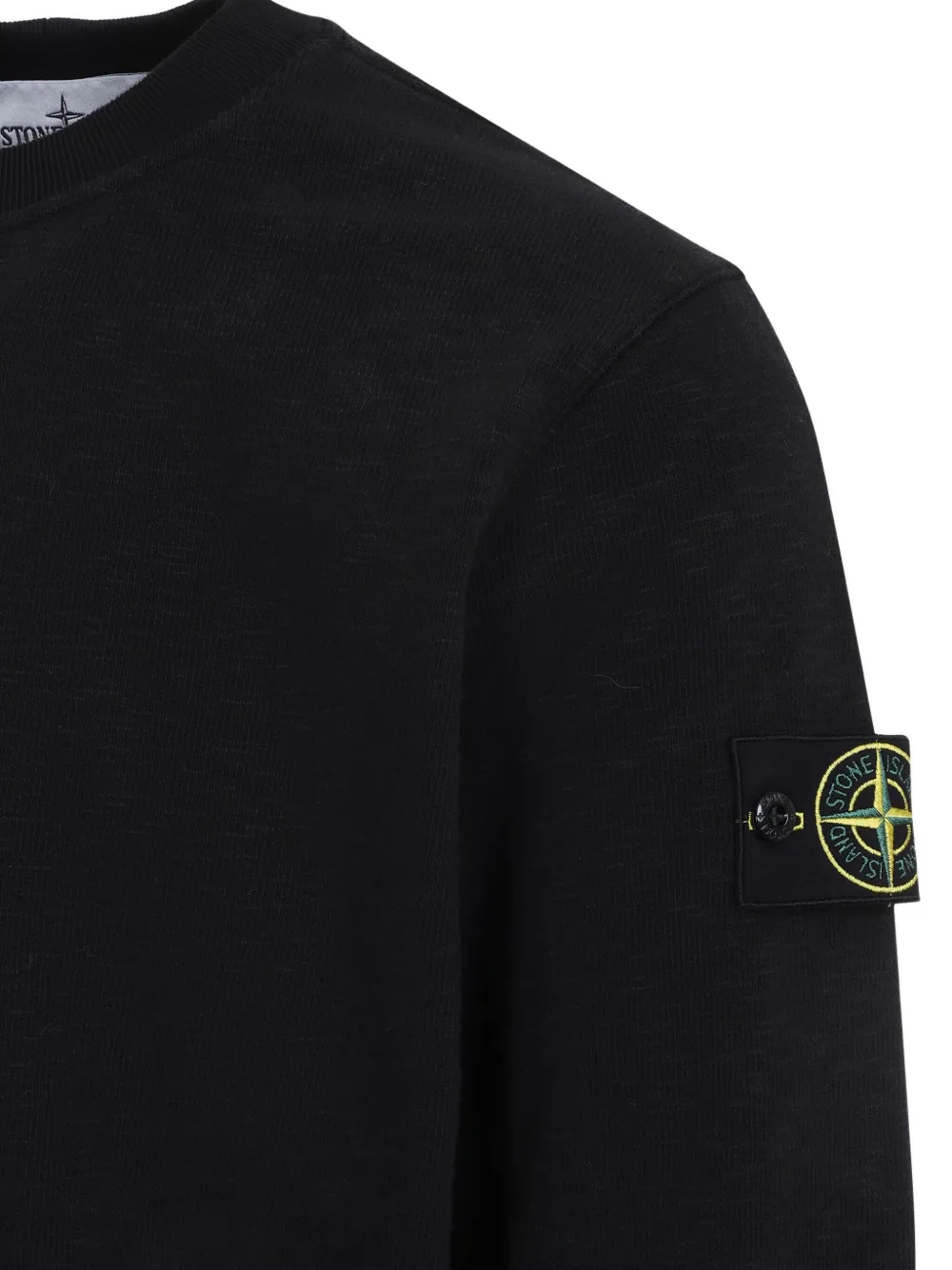 Stone Island Logo-detail Crew-neck Sweatshirt In Blue