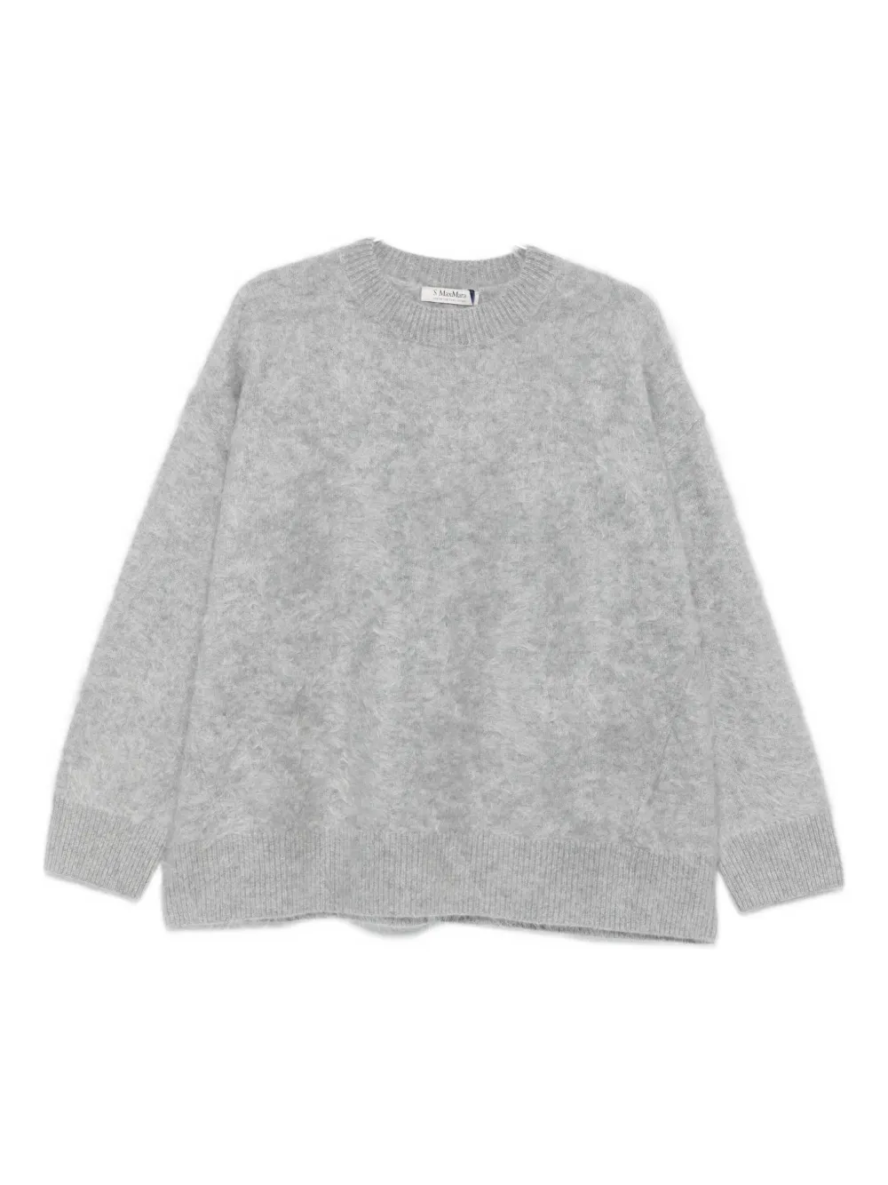 Max Mara Crew-neck Cashmere Sweater In Gray