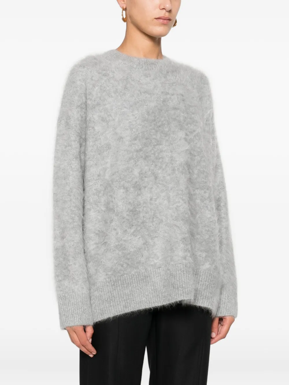 'S Max Mara Kasjmier trui met ronde hals Grijs