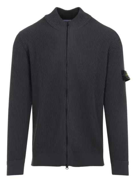 Stone Island rib-knit zip-fastening sweater