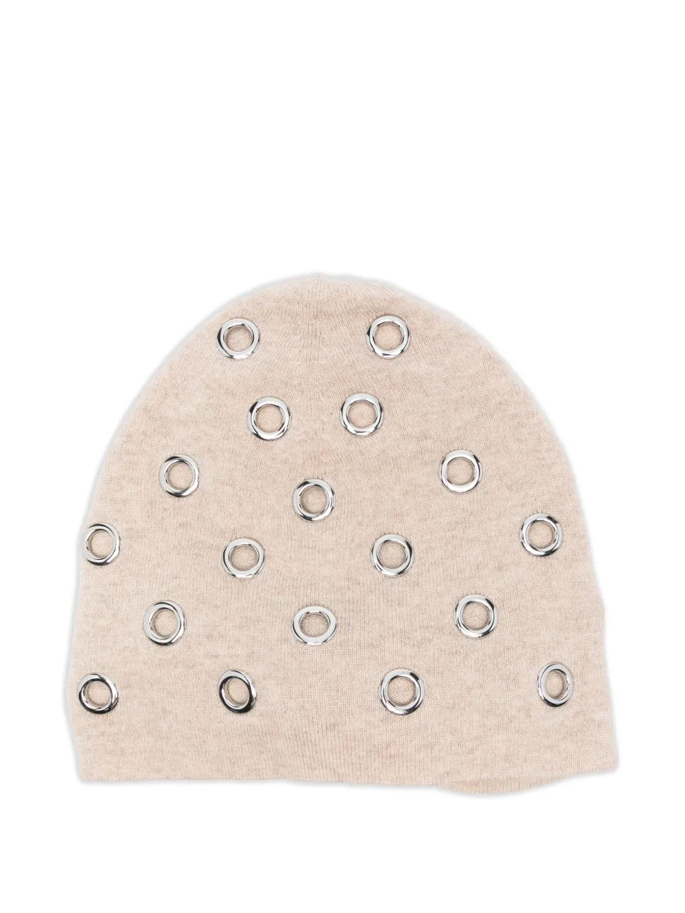 Max & Moi Eyelet-embellished Beanie In Neutral