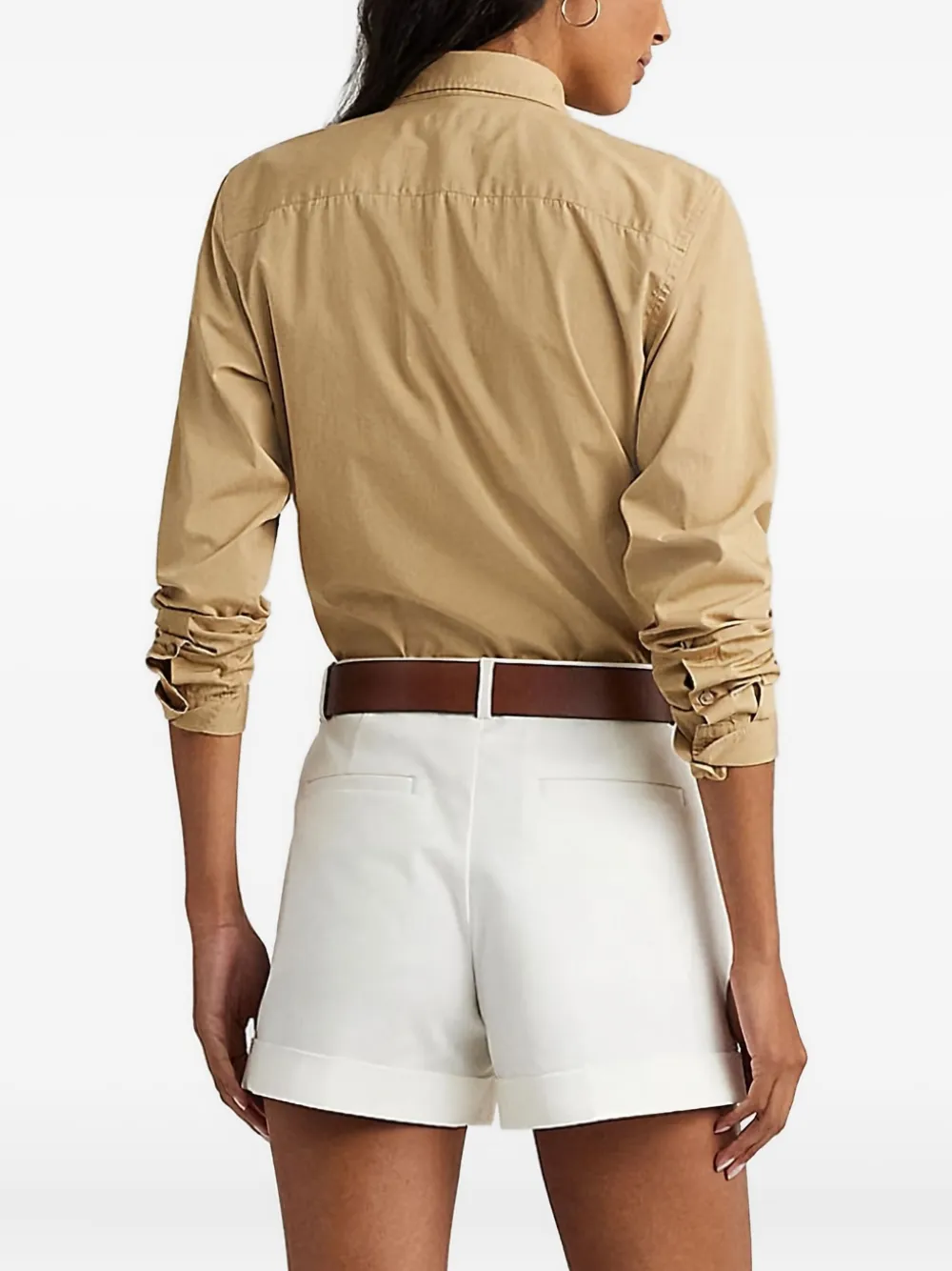 Ralph Lauren Logo-embroidered Shirt In Neutral