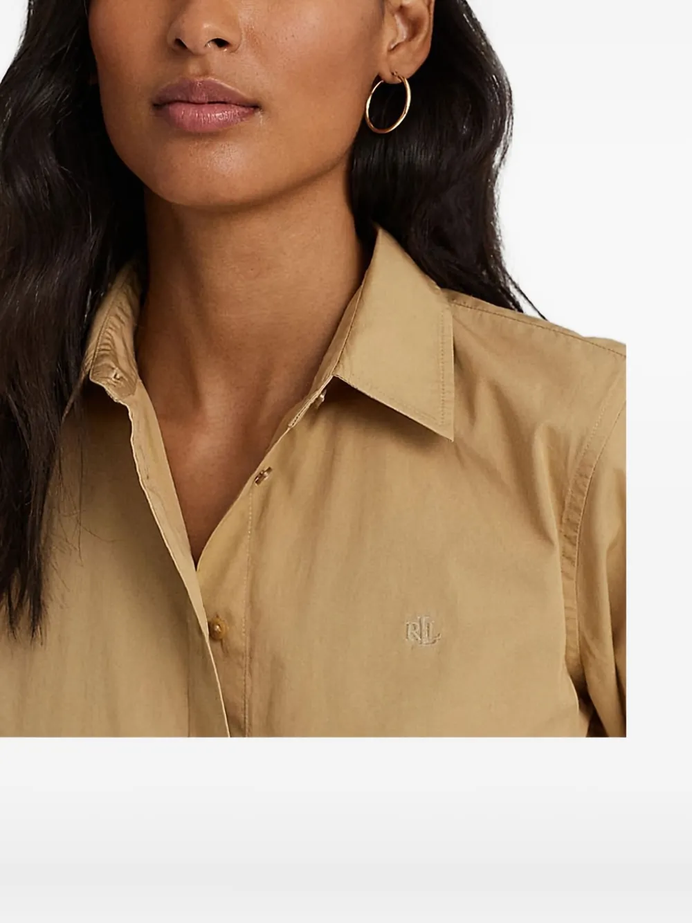 Ralph Lauren Logo-embroidered Shirt In Neutral
