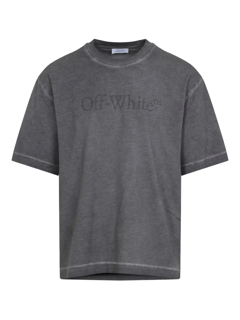 Off-White logo-embroidered T-shirt | Grey | Image 1