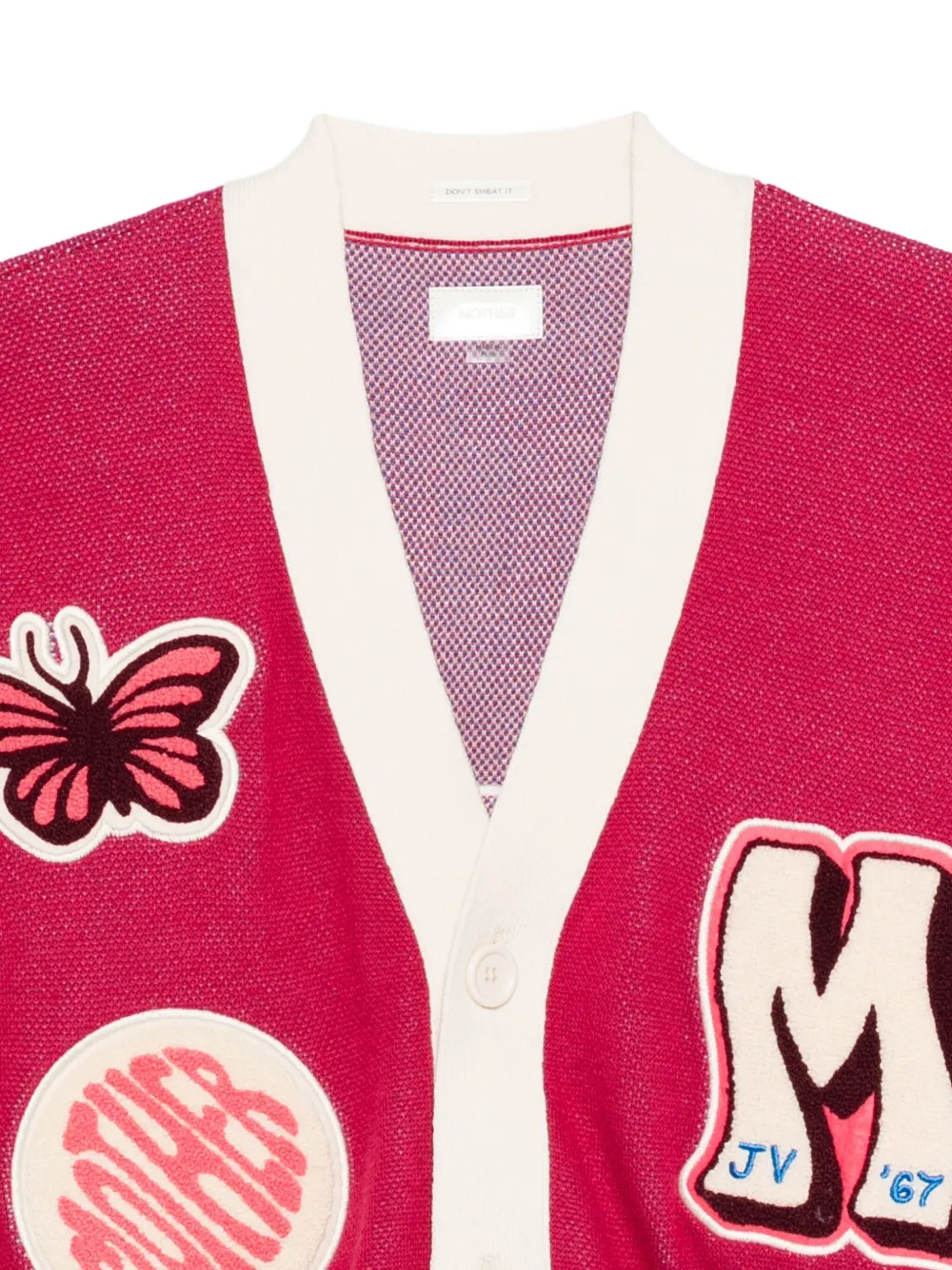 Mother Patch-detailing Cardigan In Multi