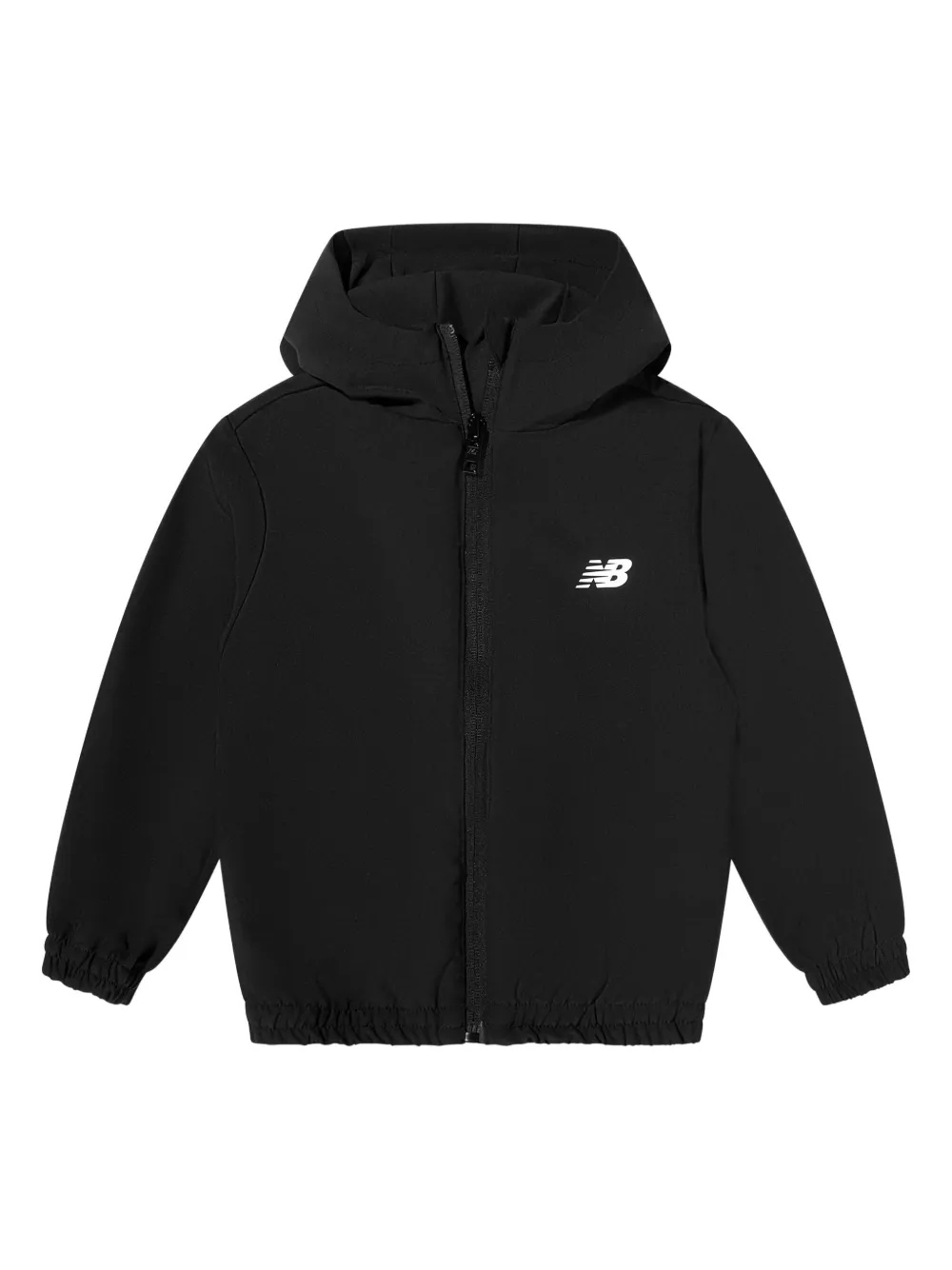 New Balance Kids Jack met capuchon en logo Zwart