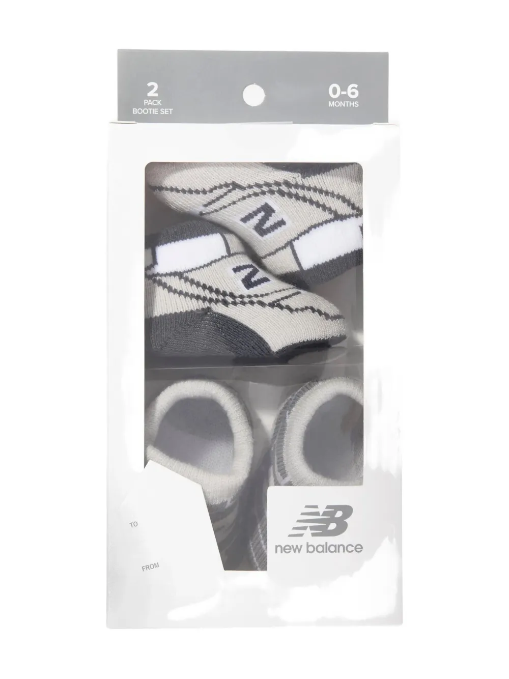 New Balance Kids ribbed-knit slip-on pre-walkers (pack of two) Grey