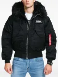 Alpha Industries faux-fur hooded jacket - Black
