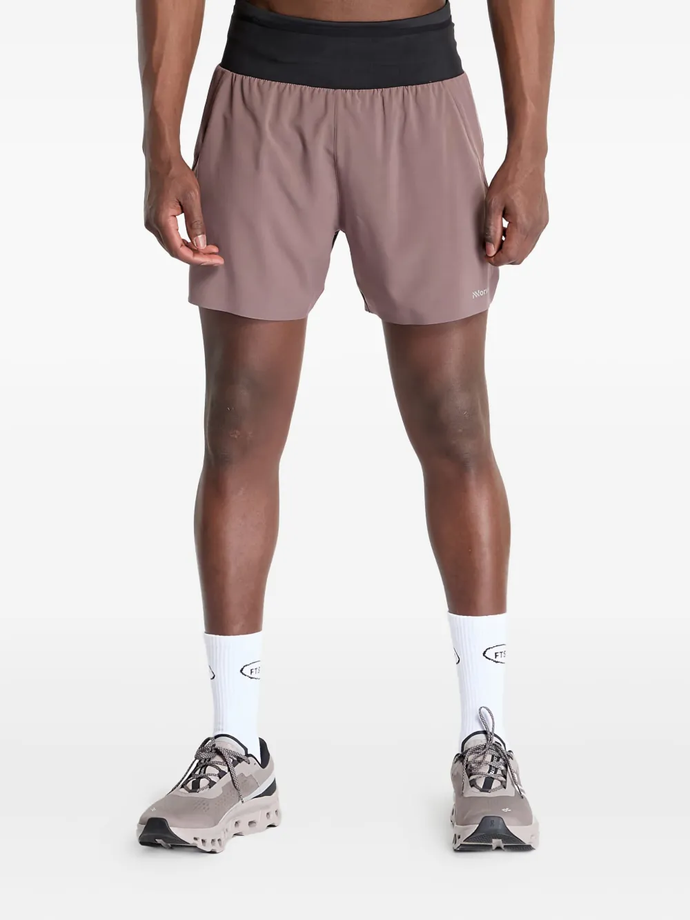 NNORMAL elastic-waist running shorts | Brown | Image 1