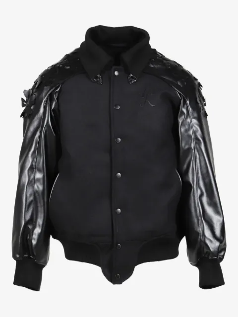 JUNTAE KIM  flower-embellished bomber jacket