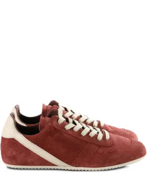Rick Owens low-top Leather Sneakers | Red | FARFETCH