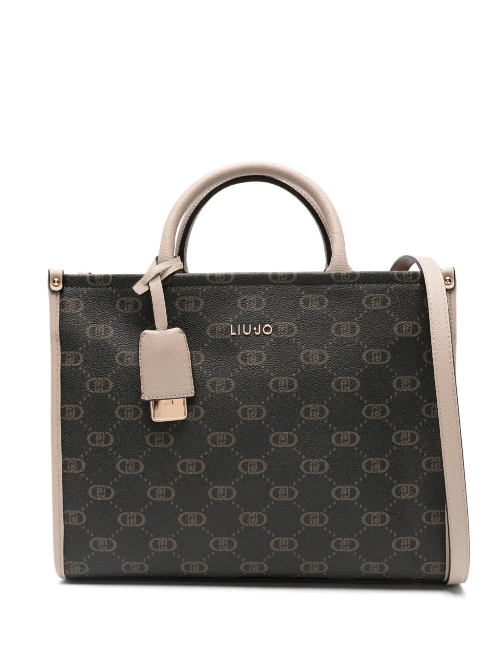 LIU JO logo-plaque tote bag | Brown | Image 1
