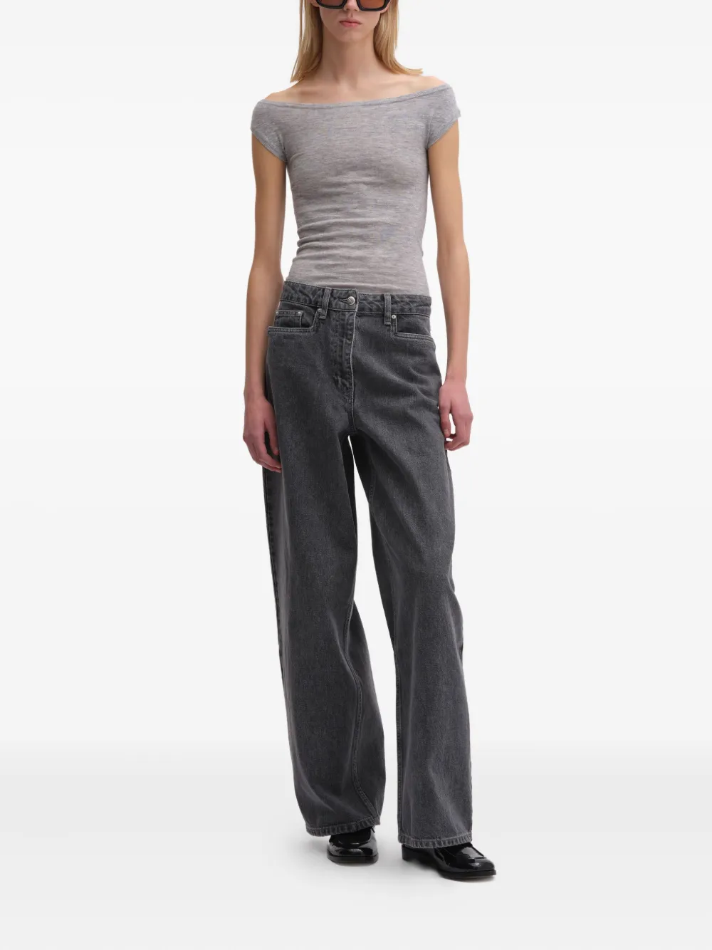 REMAIN Cocoon organic-cotton jeans - Grijs