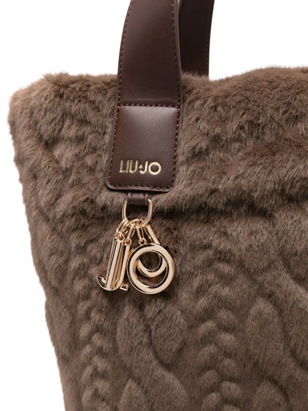 LIU JO Kabelgebreide shopper Bruin