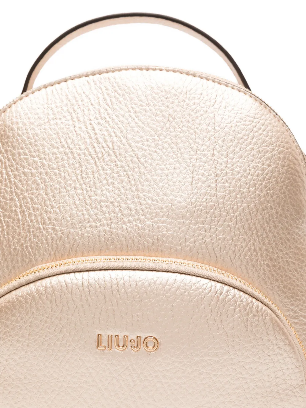 Liu •jo Logo-plaque Backpack In Gold