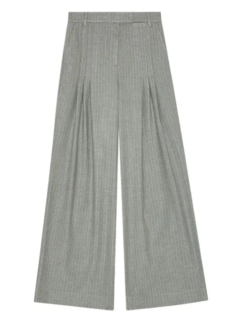 REMAIN pinstripe-oattern pleated trousers