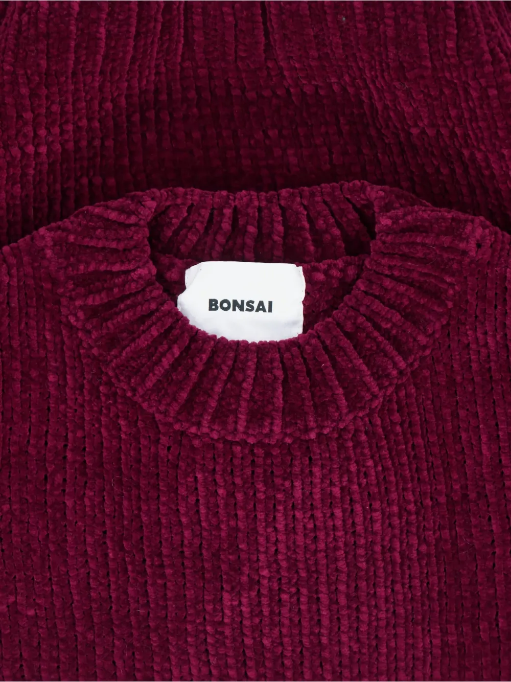 Bonsai Geribbelde sweater Rood
