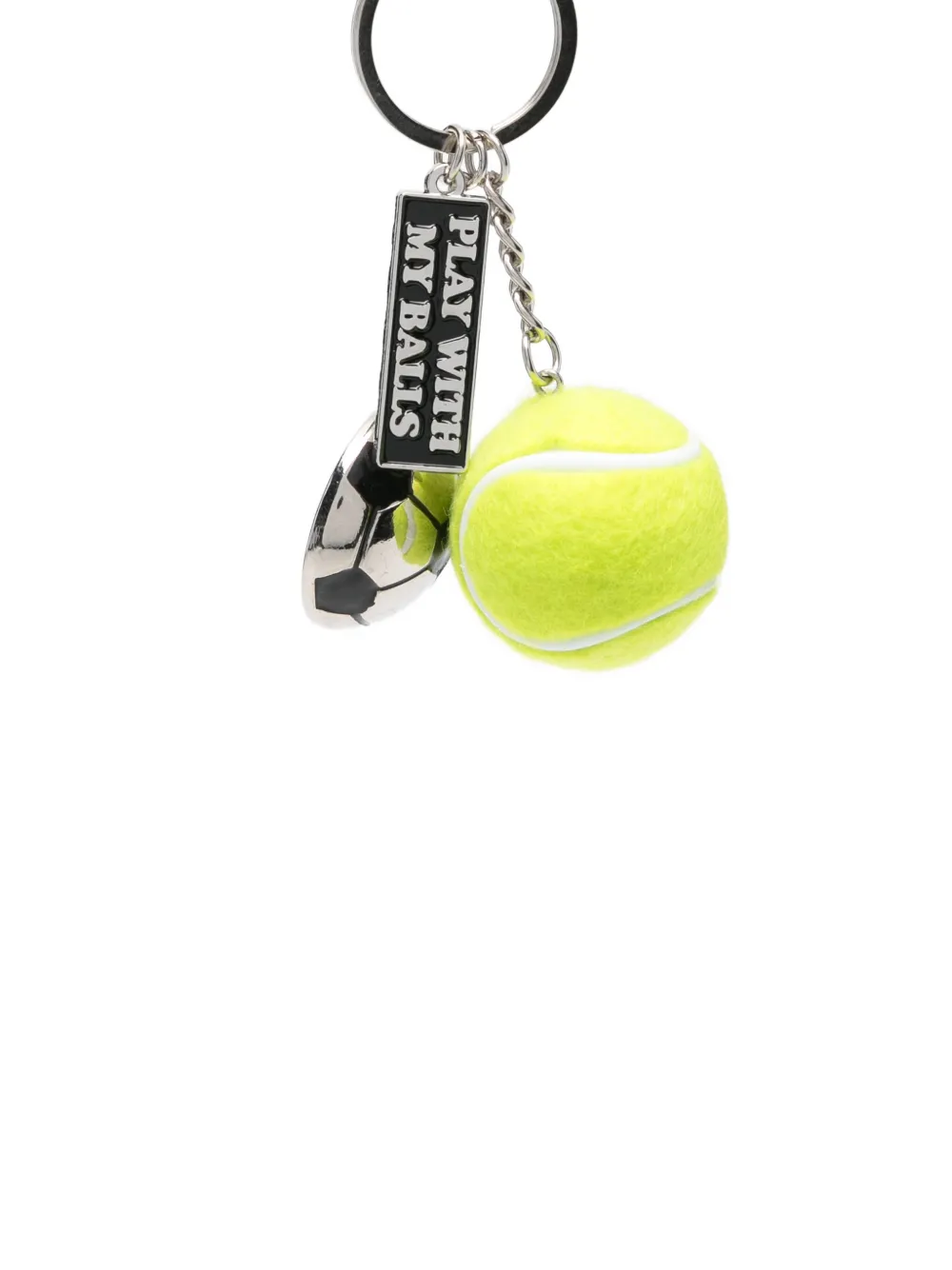 CARNE BOLLENTE Tennis Ball sleutelhanger Zilver